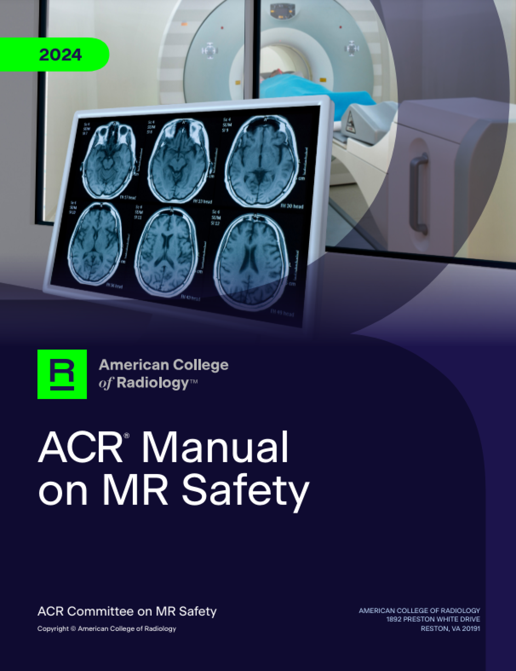 Nova atualiza&ccedil;&atilde;o do Manual de Seguran&ccedil;a em RM do ACR de 2024